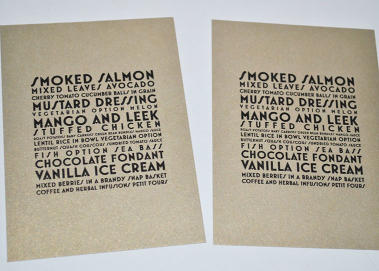 Bespoke Menus